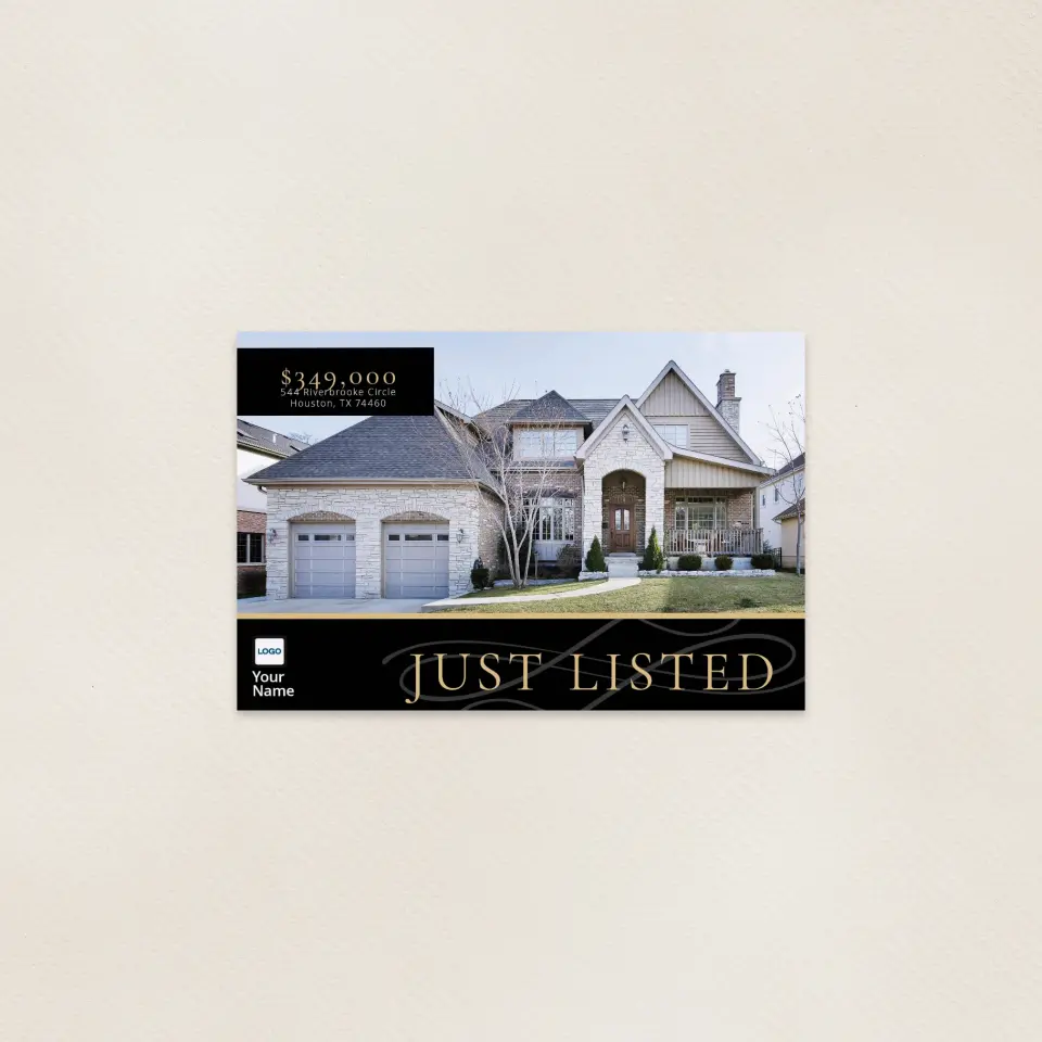 This is a 6" x 9" Postcards with Magnetic Strip called Listed Elegance printed in full color