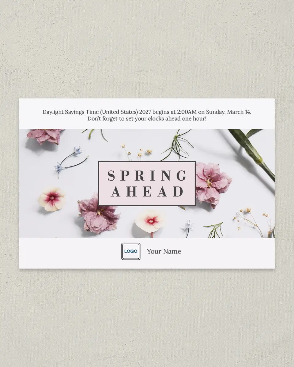 This is a 6" x 9" Postcard called Spring Fever printed in full color