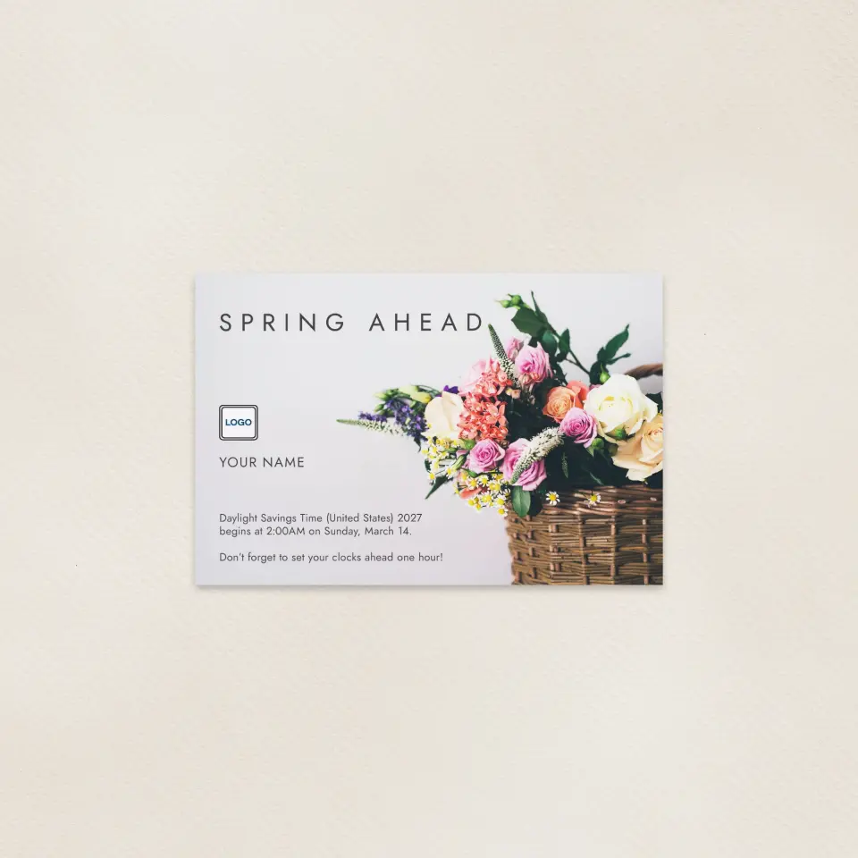 This is a 6" x 9" Postcards with Magnetic Strip called Spring Basket printed in full color