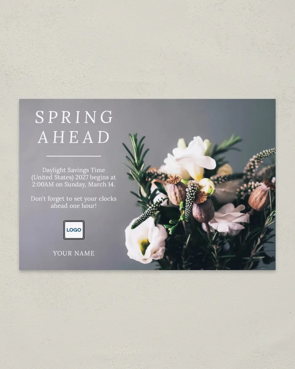 This is a 6" x 9" Postcard called Spring Delight printed in full color