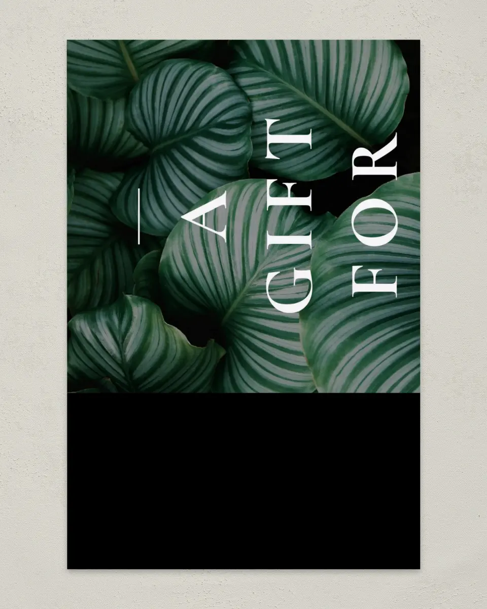 This is a 6" x 9" Postcard called A Gift For You printed in full color