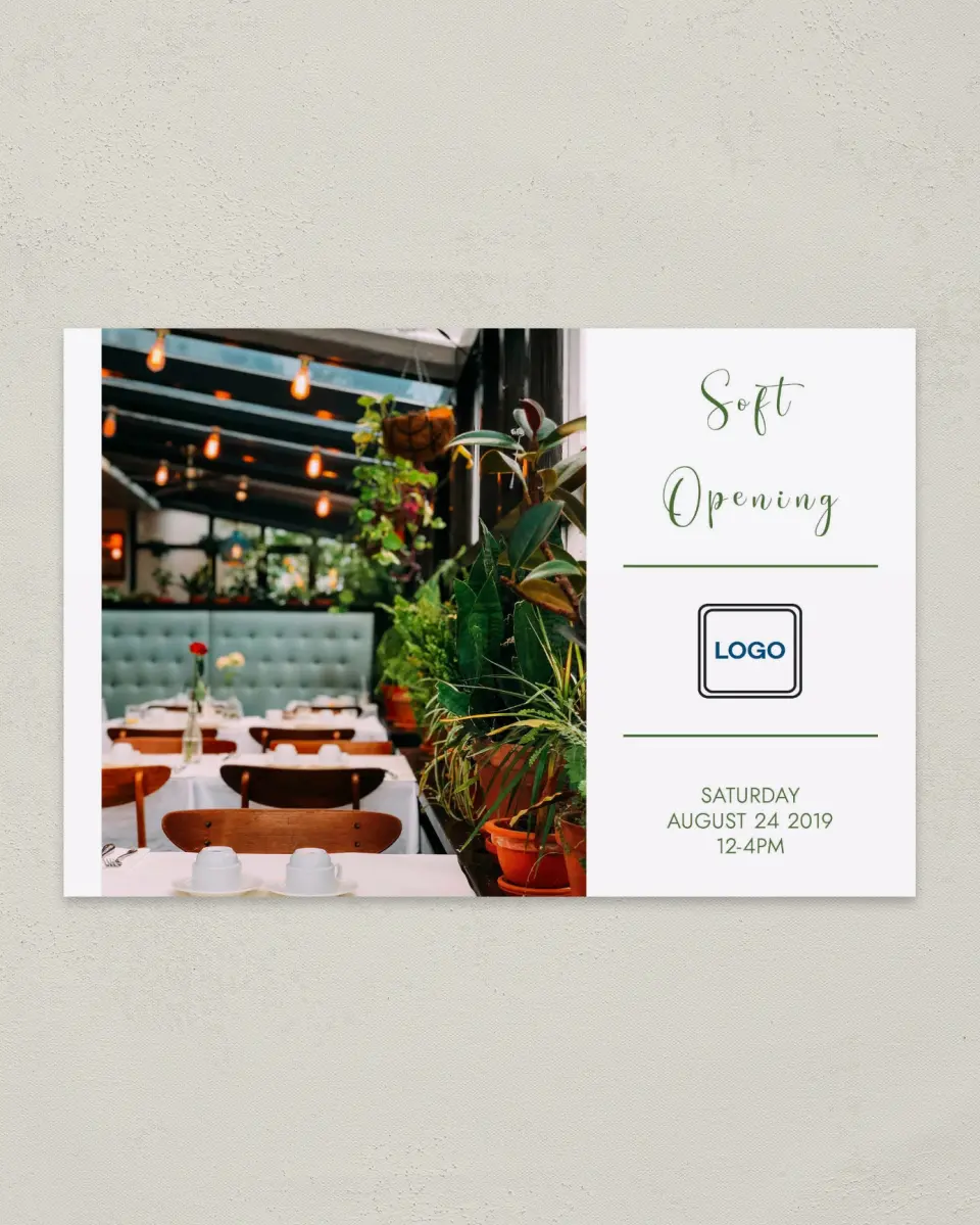 This is a 6" x 9" Postcard called Special Invitation printed in full color