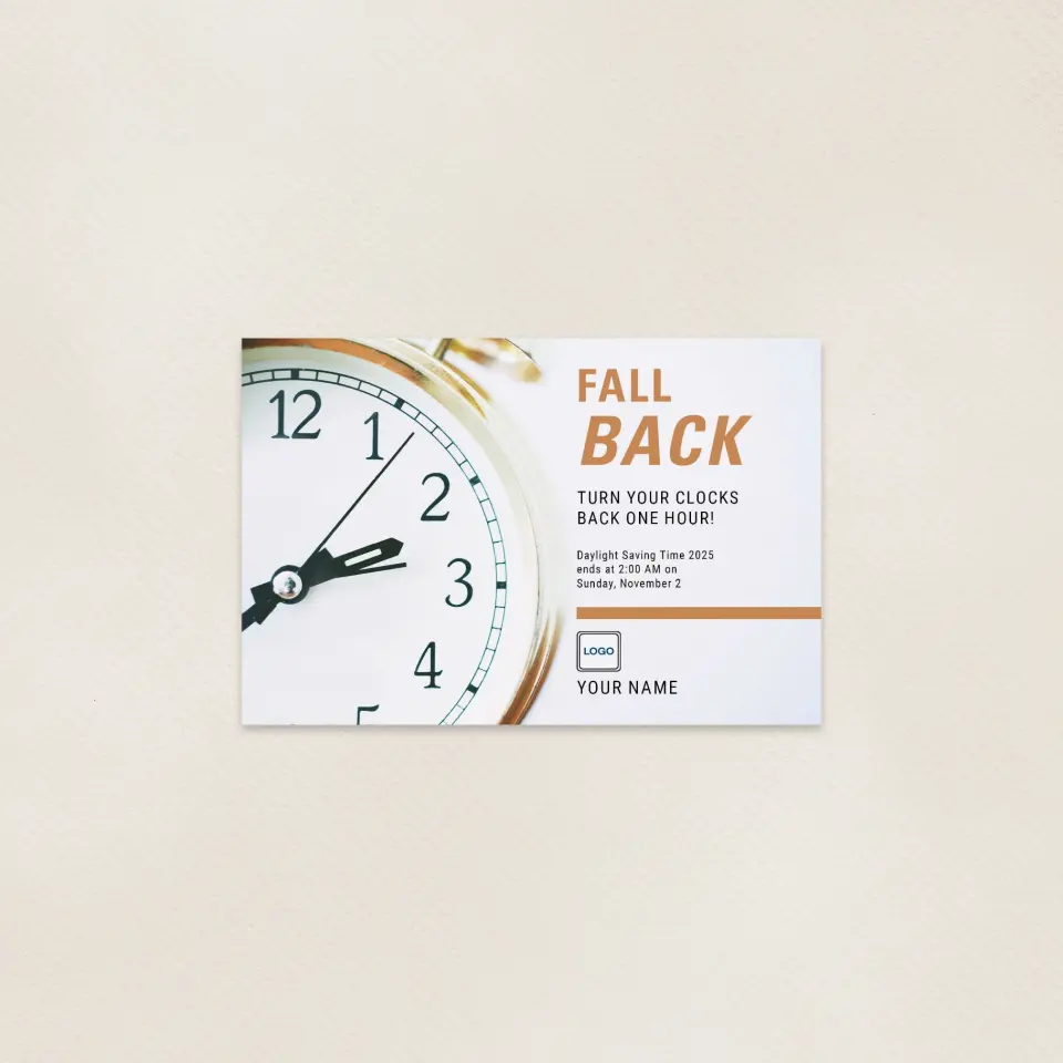 This is a 6" x 9" Postcards with Magnetic Strip called It's Time printed in full color