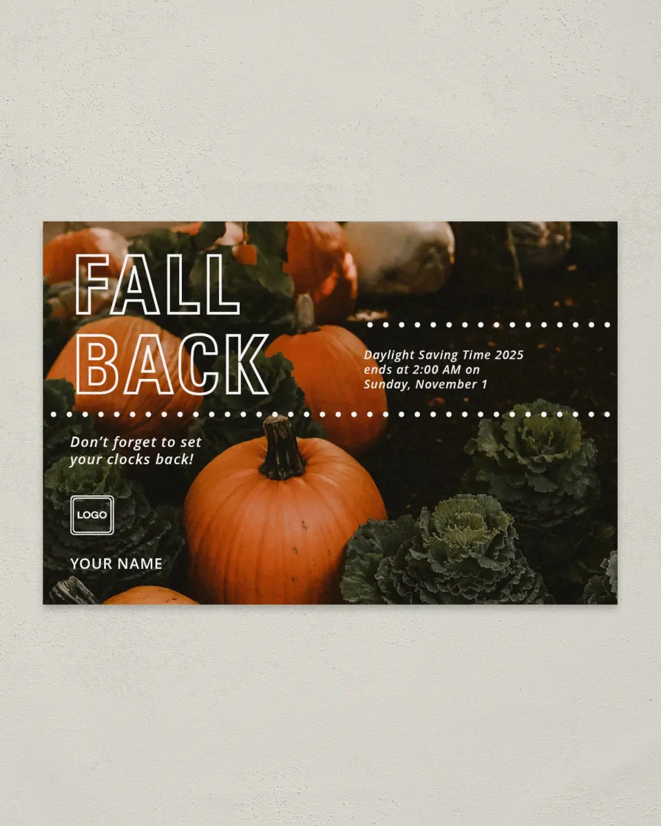 This is a 6" x 9" Postcard called Seasons Change printed in full color