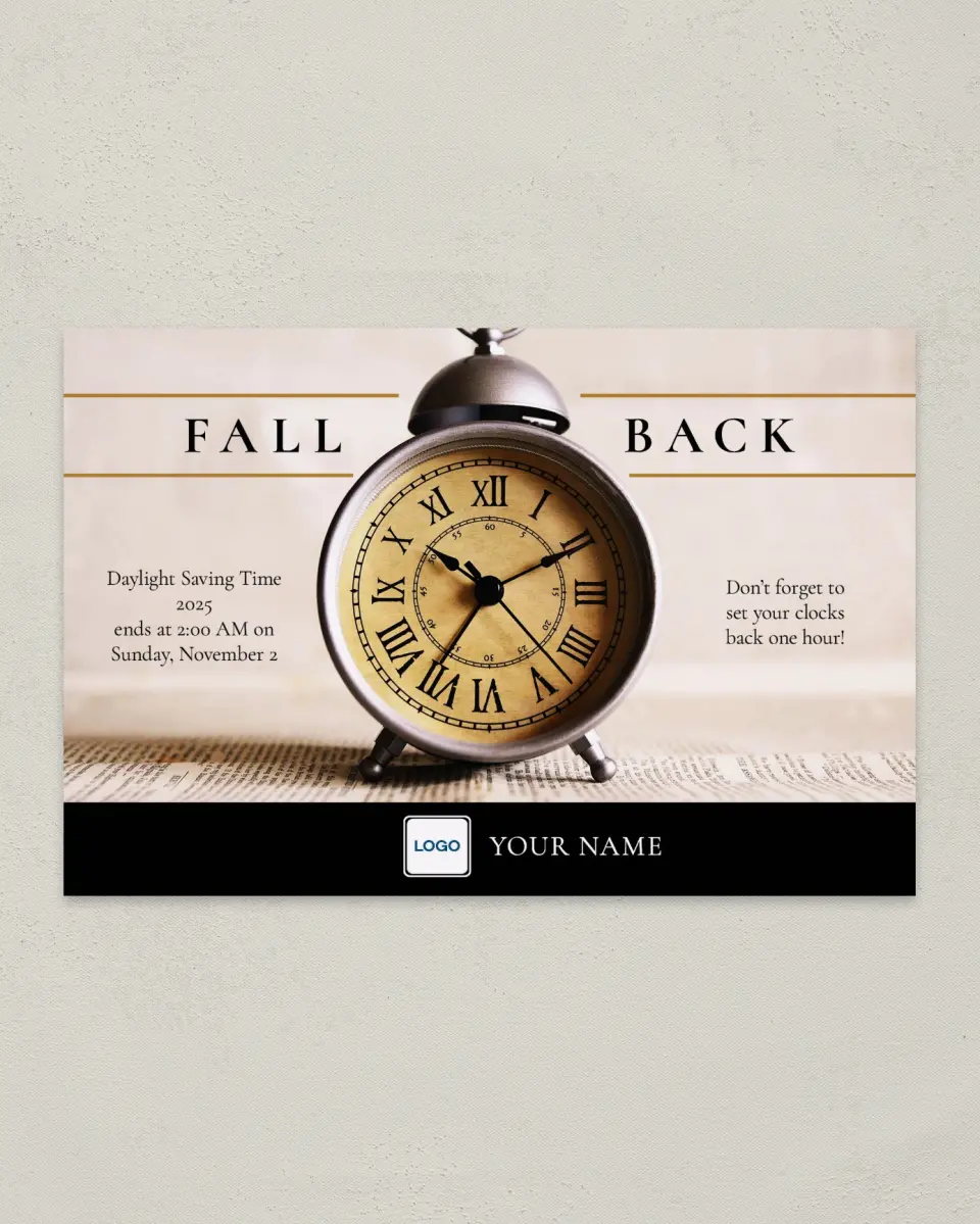 This is a 6" x 9" Postcard called Hello, Fall printed in full color