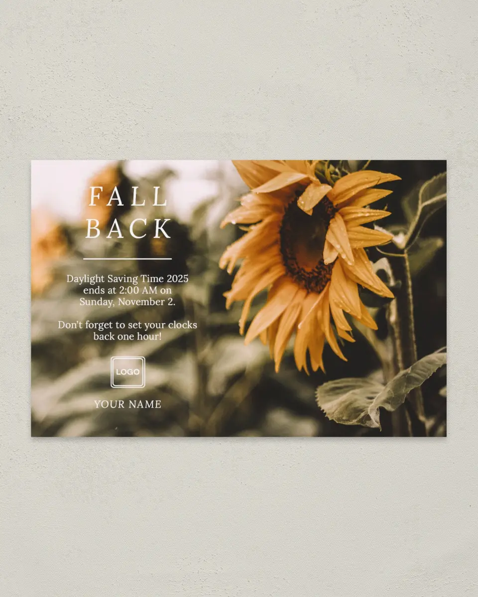 This is a 6" x 9" Postcard called Glorious Fall printed in full color