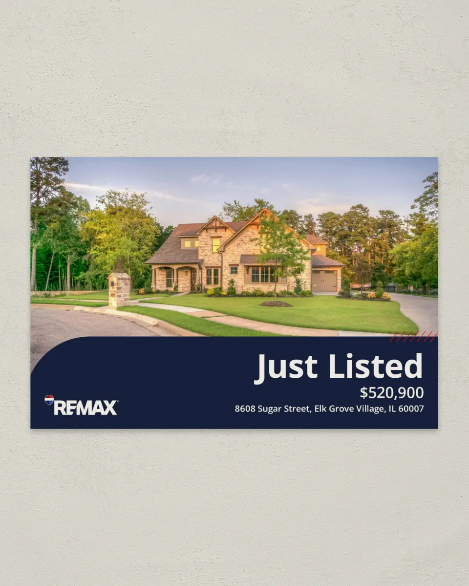 This is a 6" x 9" Postcard called REMAX Arched Agent printed in full color