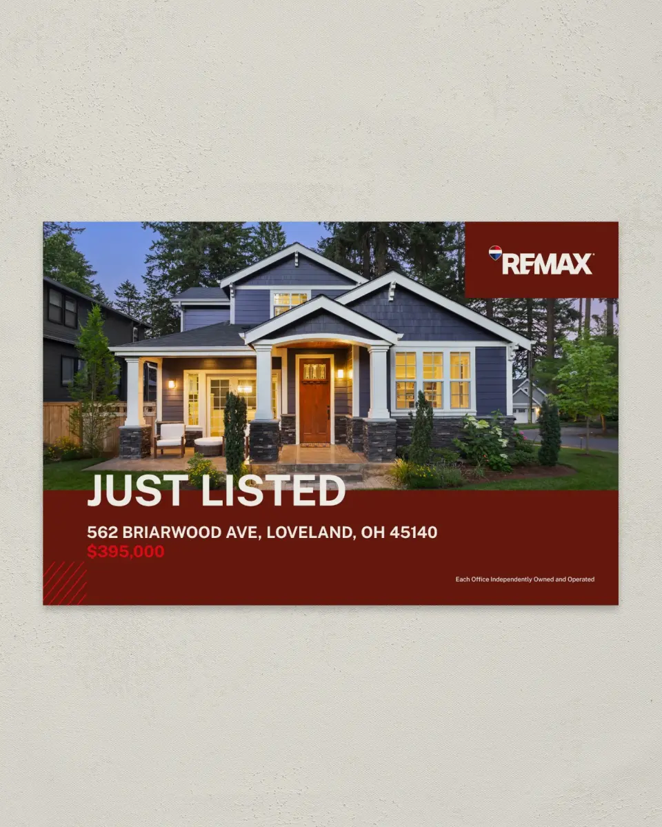 This is a 6" x 9" Postcard called REMAX Modern Edge printed in full color