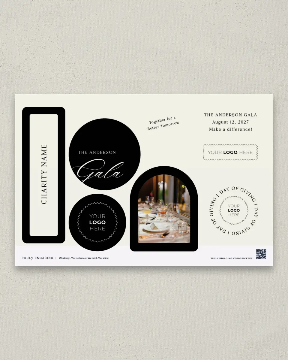 This is a 6" x 9" Business Sticker Postcard called Giving Grace printed in full color