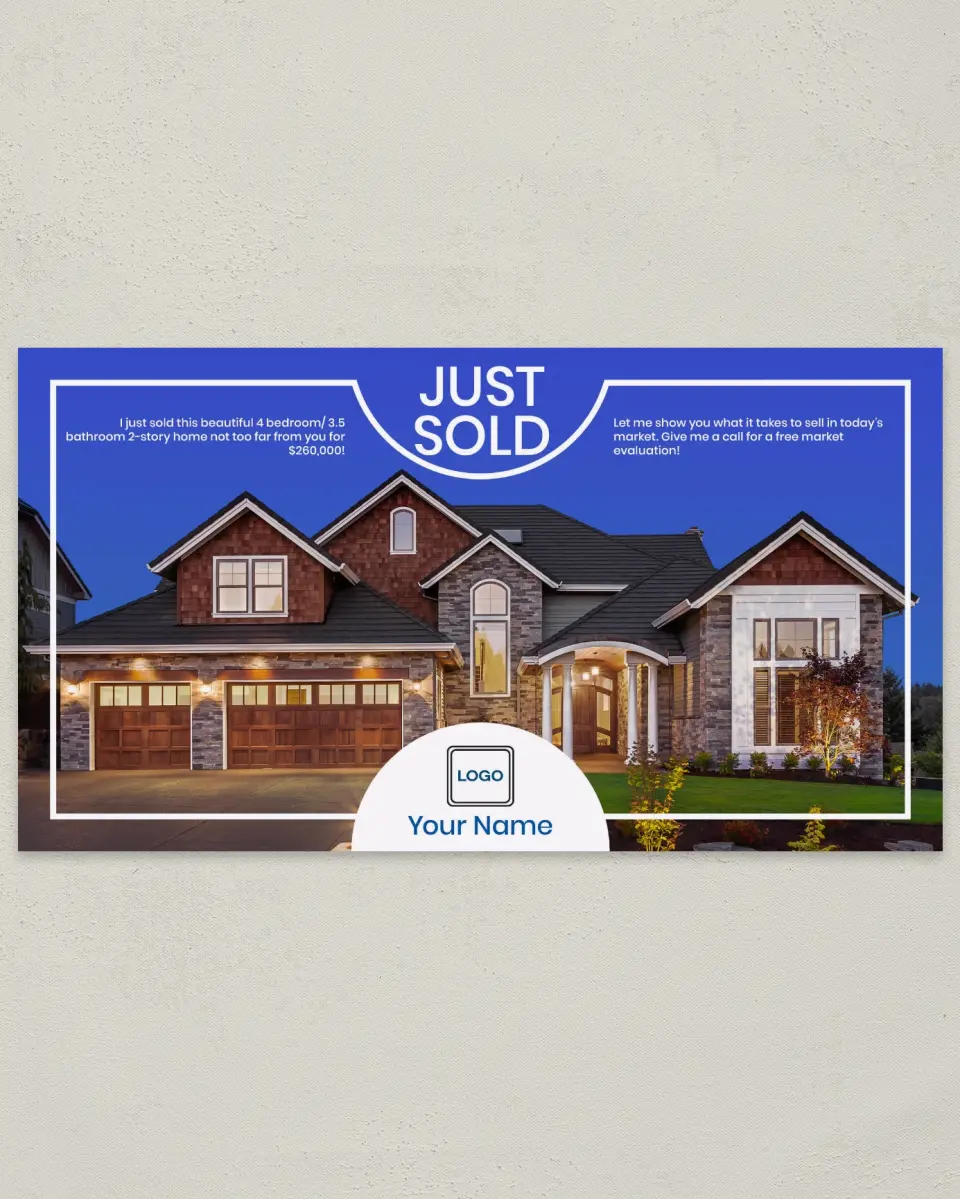 This is a 6" x 11" Postcard called Perfectly Priced printed in full color