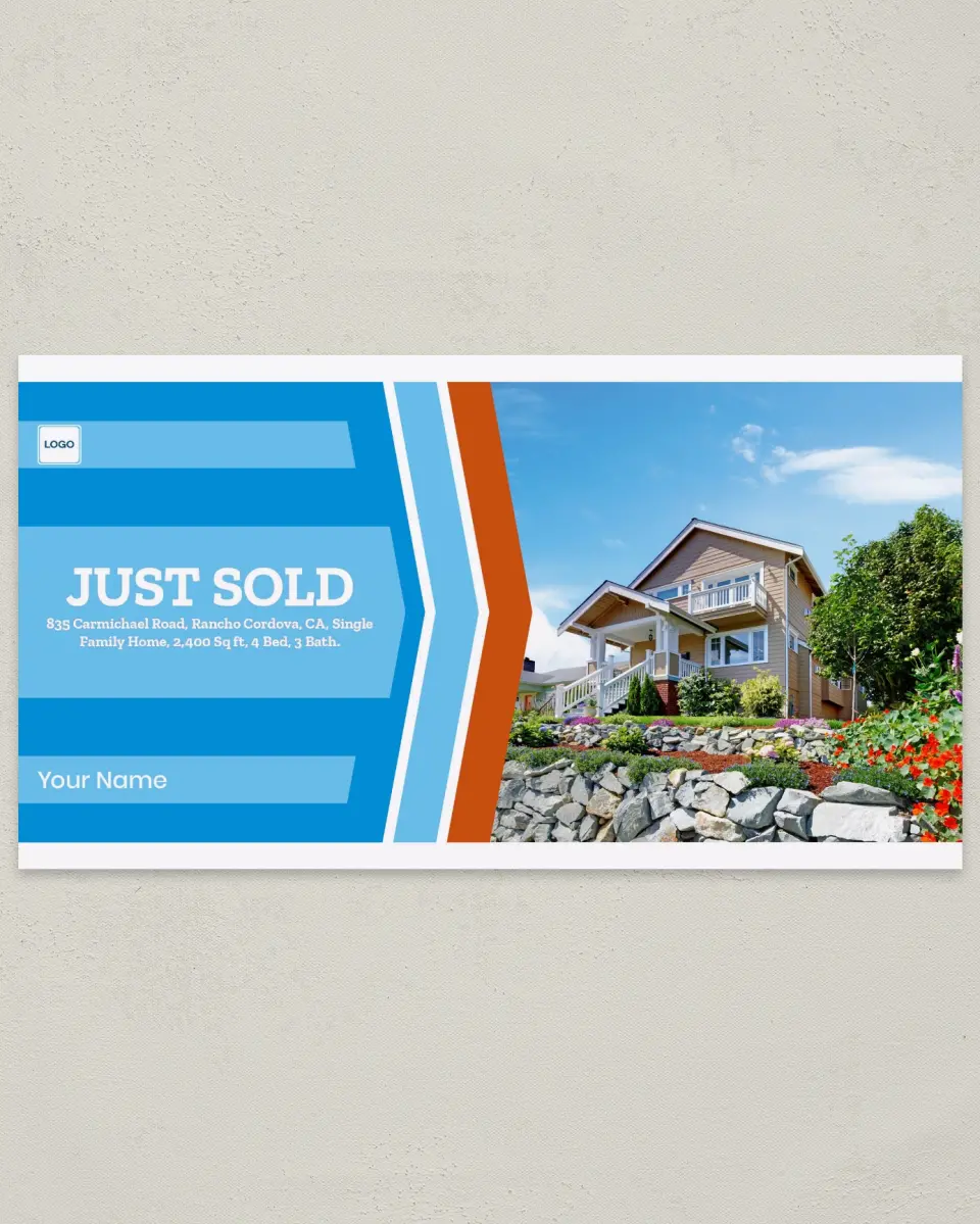 This is a 6" x 11" Postcard called Bold Appeal printed in full color
