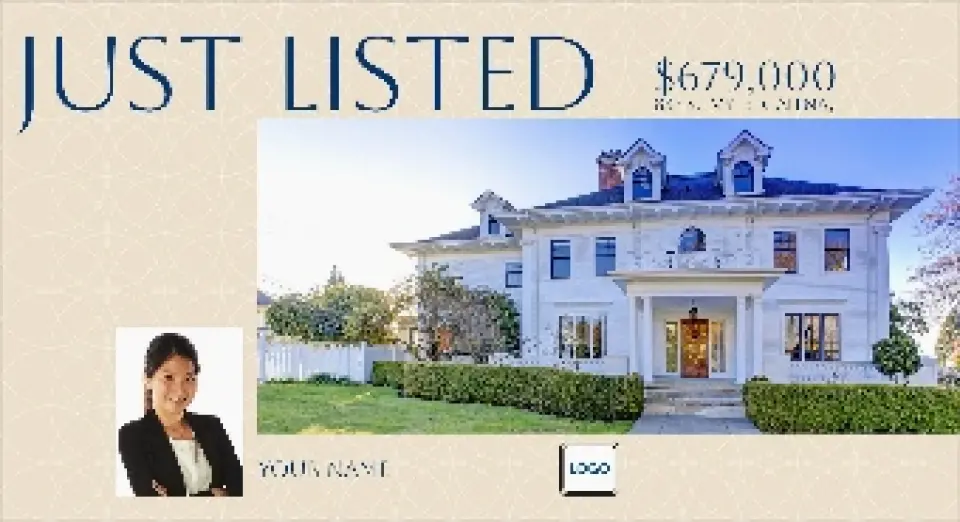 This is a 6" x 11" Postcards with Magnetic Strip called Embellished Property printed in full color