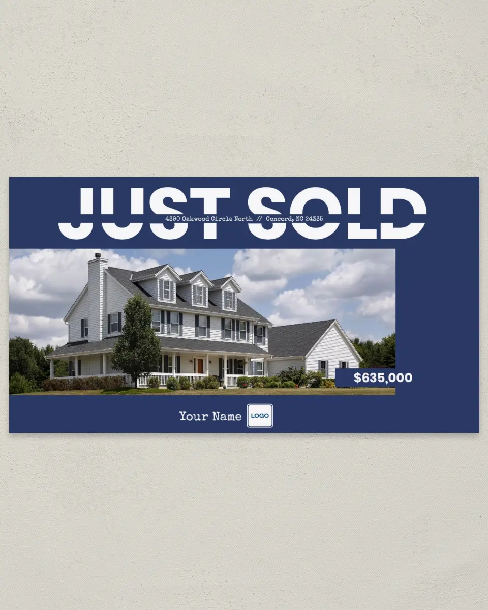 This is a 6" x 11" Postcard called Under Contract printed in full color