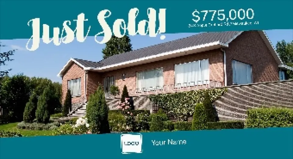 This is a 6" x 11" Postcards with Magnetic Strip called Property Sale printed in full color