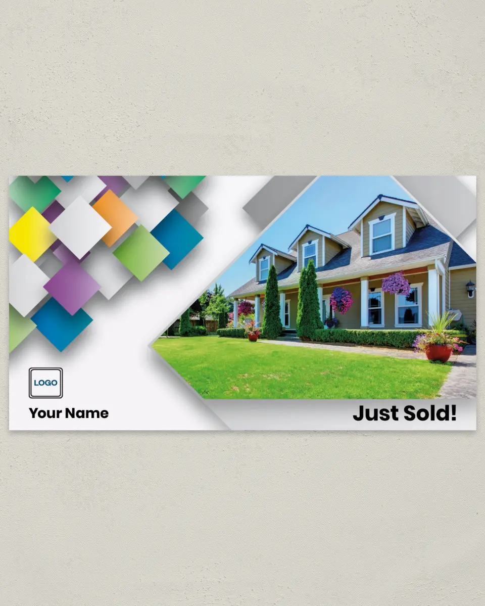 This is a 6" x 11" Postcard called Bold Swatch printed in full color