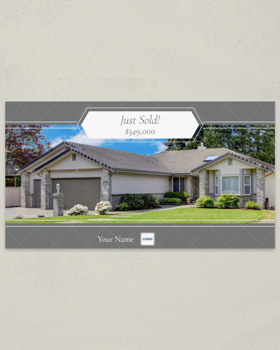 This is a 6" x 11" Postcard called Sold Simple printed in full color