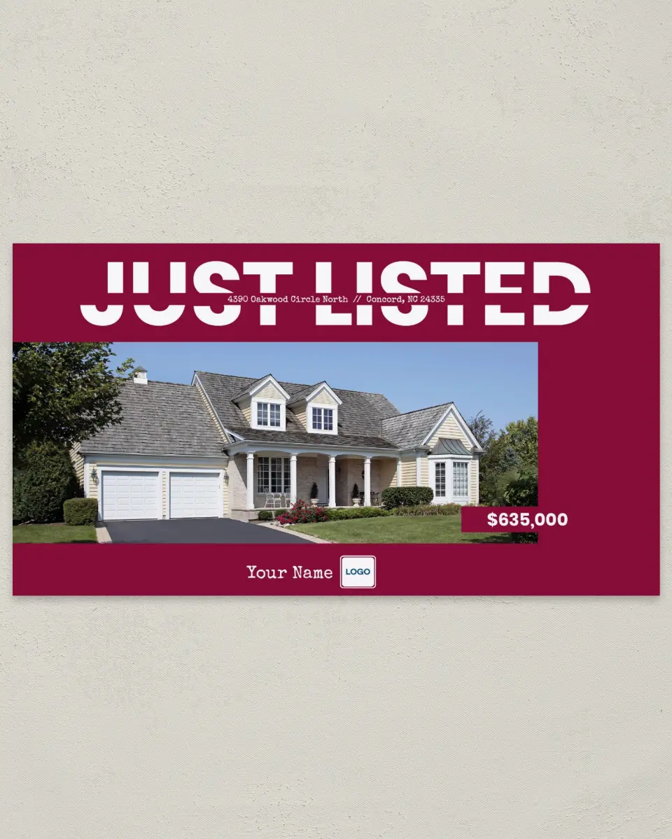 This is a 6" x 11" Postcard called Posh Property printed in full color