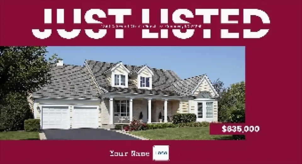 This is a 6" x 11" Postcards with Magnetic Strip called Posh Property printed in full color
