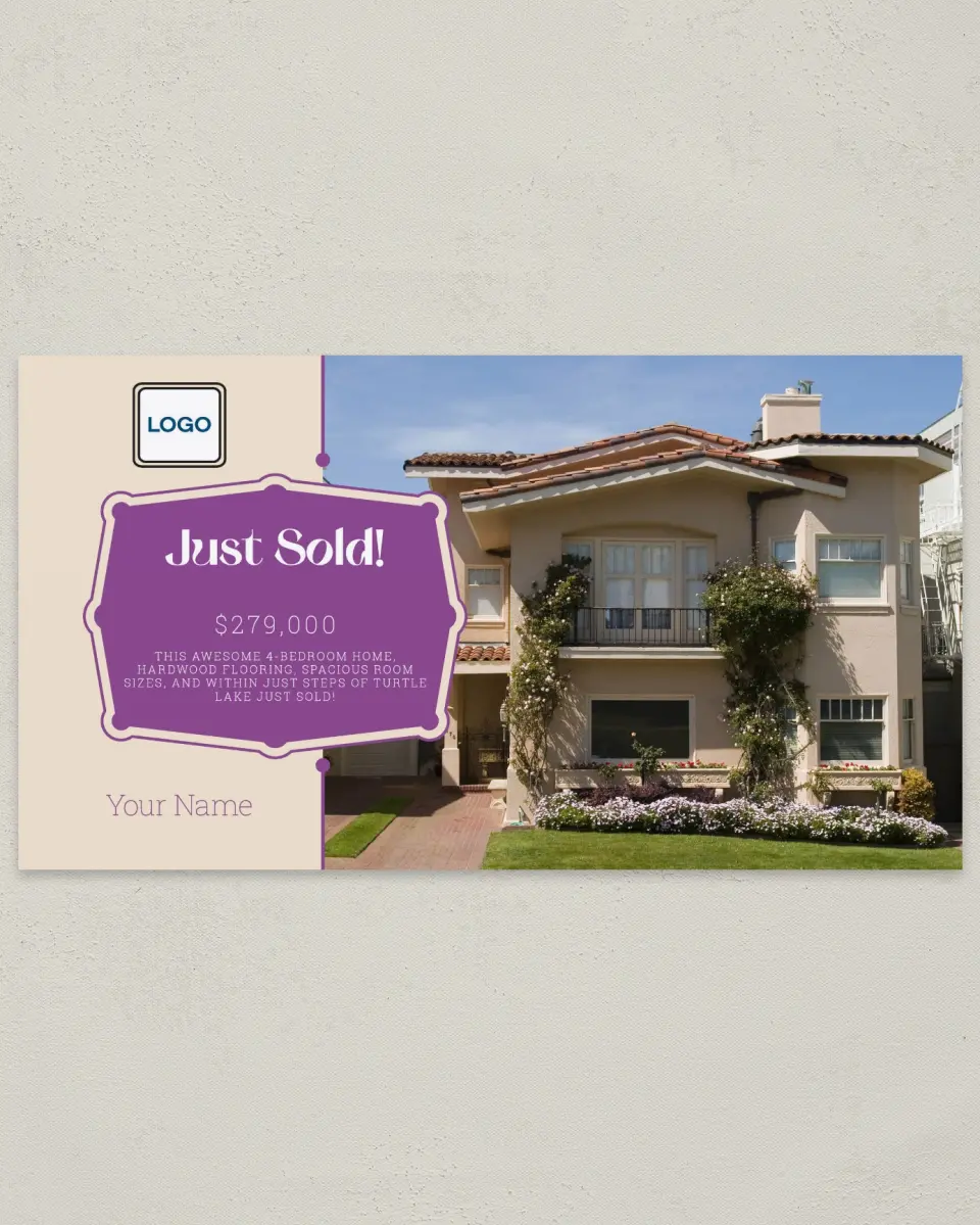 This is a 6" x 11" Postcard called Offer Accepted printed in full color
