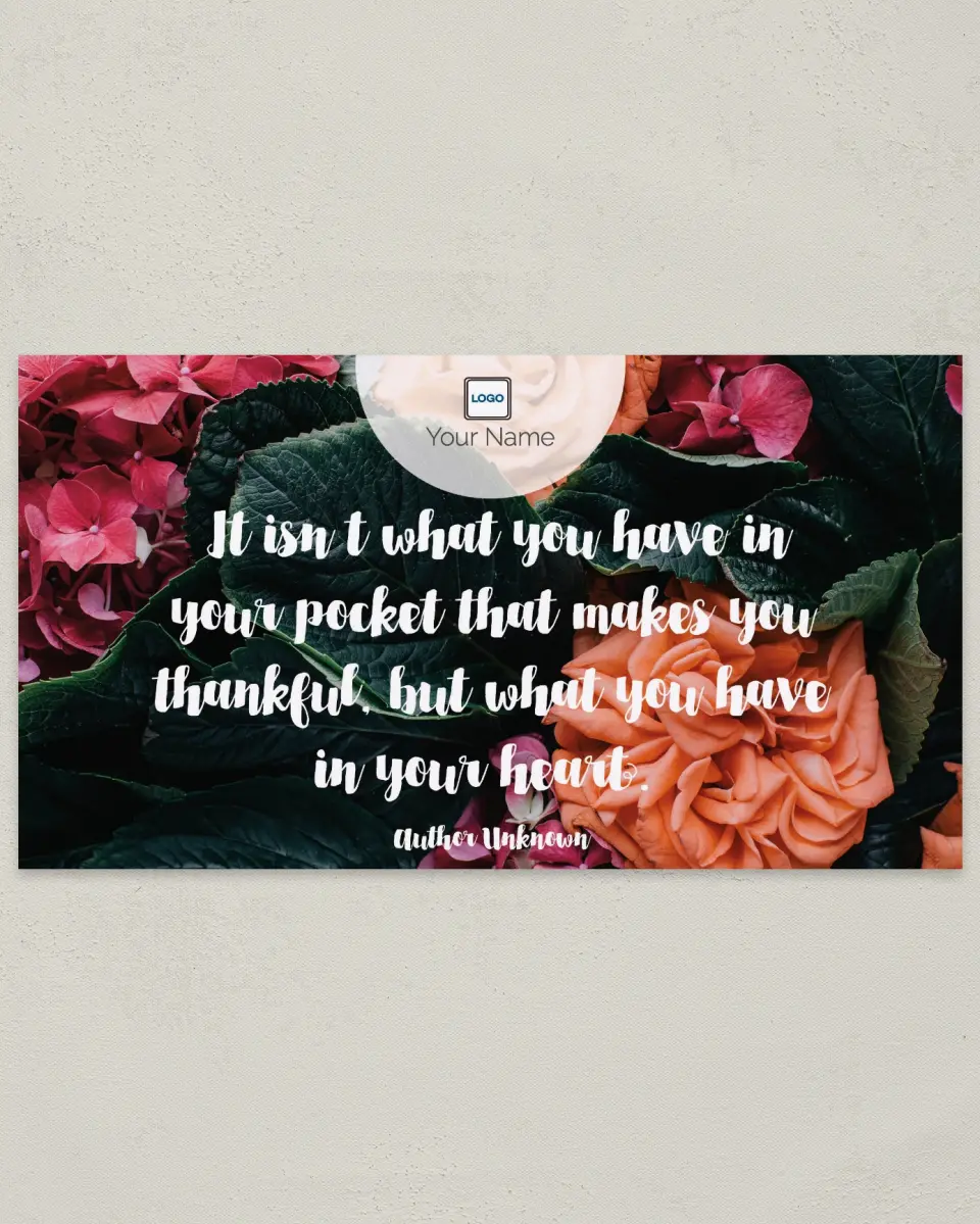This is a 6" x 11" Postcard called Inspiration - In Your Heart printed in full color