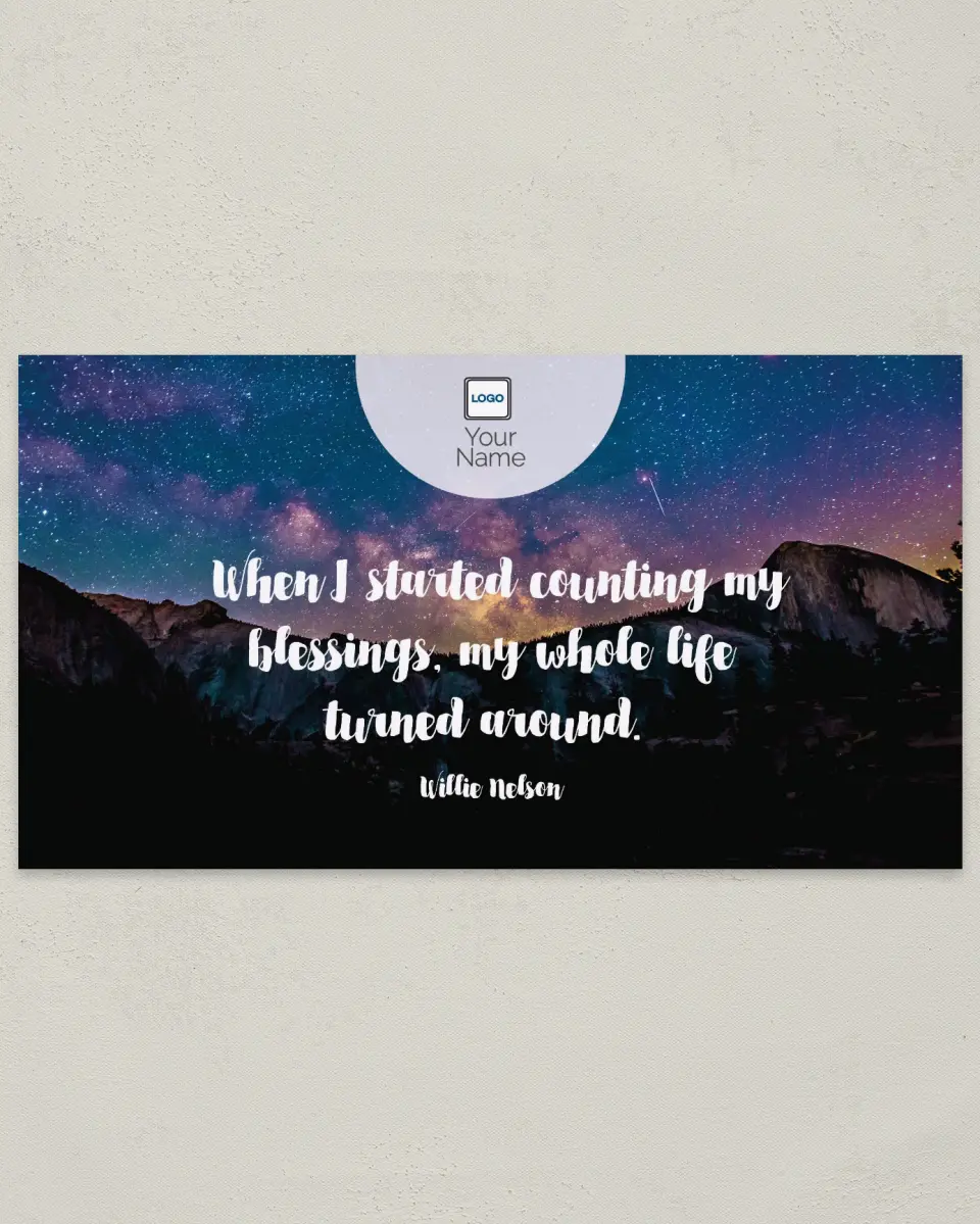 This is a 6" x 11" Postcard called Inspiration -Life Turned printed in full color