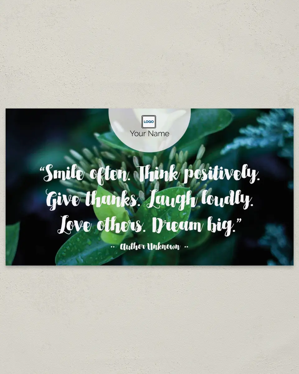 This is a 6" x 11" Postcard called Inspiration - Dream Big printed in full color