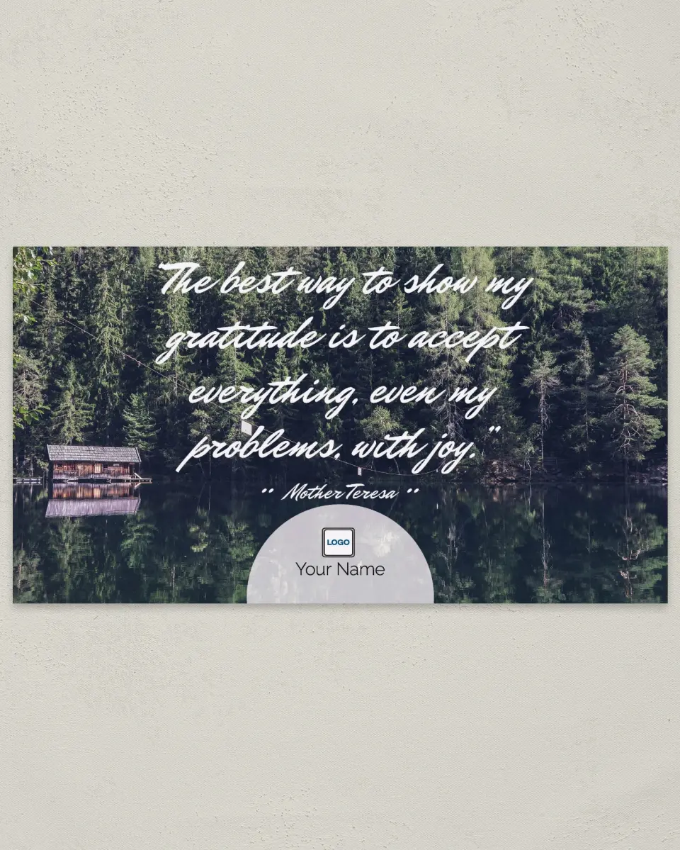 This is a 6" x 11" Postcard called Inspiration - Accept Everything printed in full color