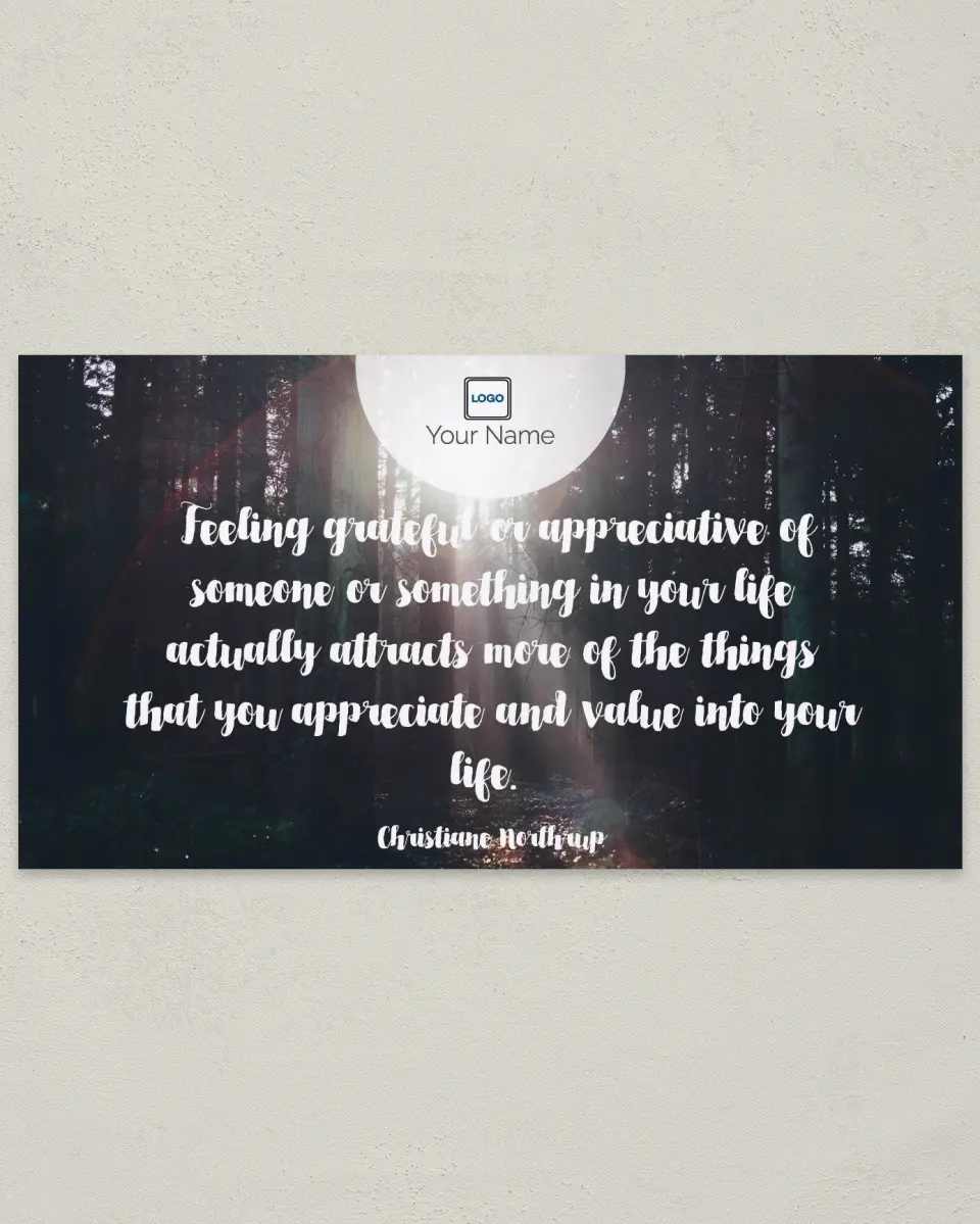 This is a 6" x 11" Postcard called Inspiration - Value Life printed in full color