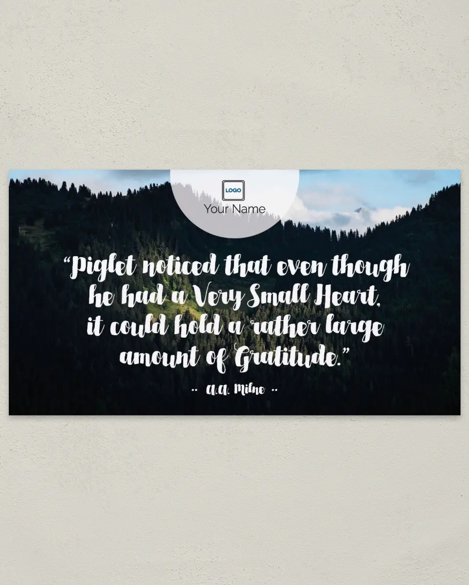 This is a 6" x 11" Postcard called Inspiration - Large Graditude printed in full color