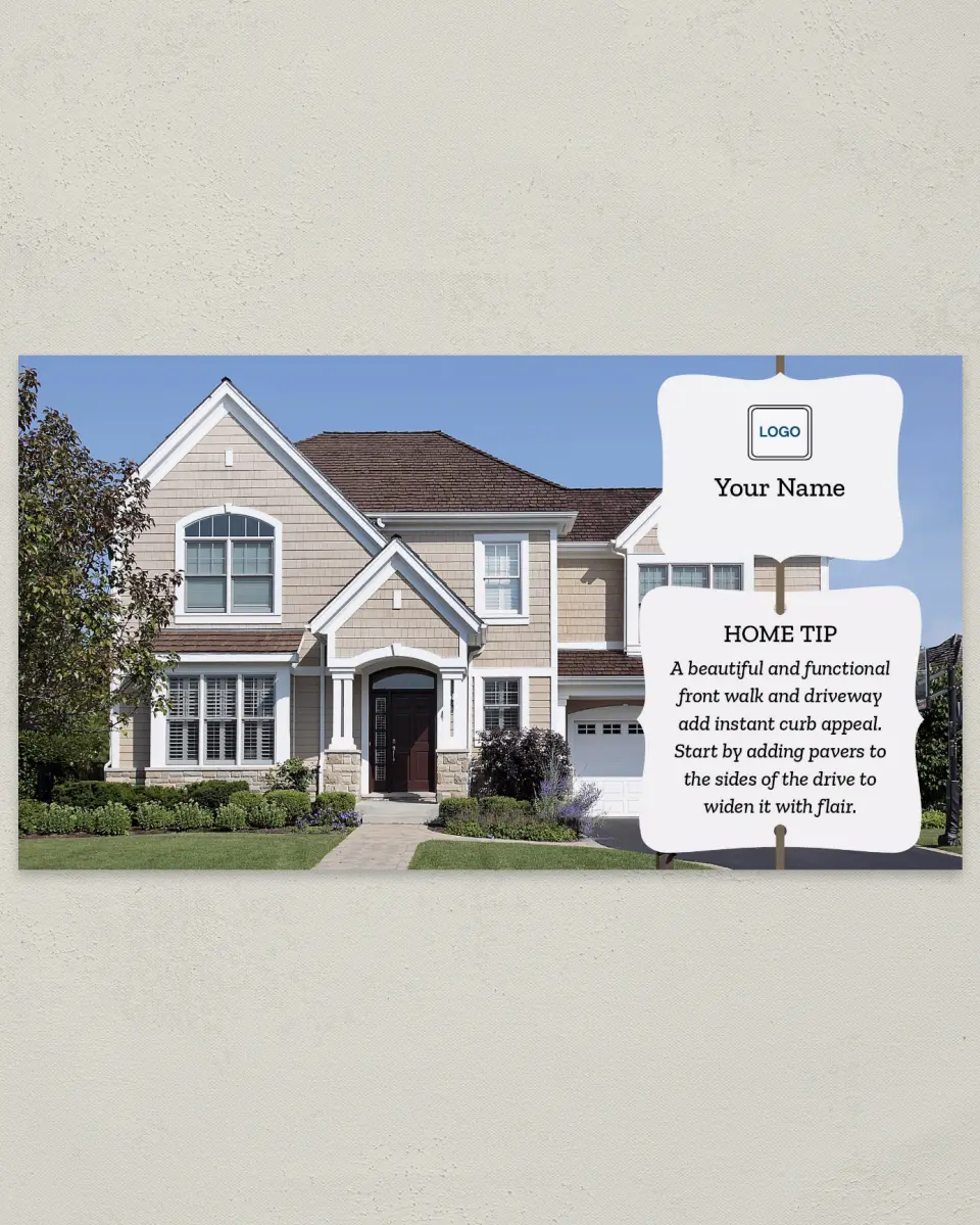 This is a 6" x 11" Postcard called Home Tip - Instant Appeal printed in full color