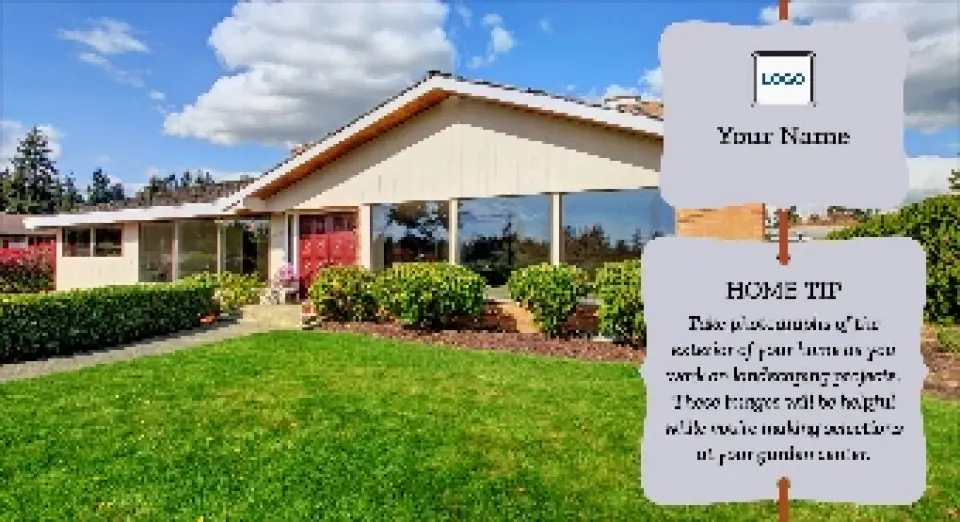 This is a 6" x 11" Postcards with Magnetic Strip called Home Tip - Landscape Ease printed in full color