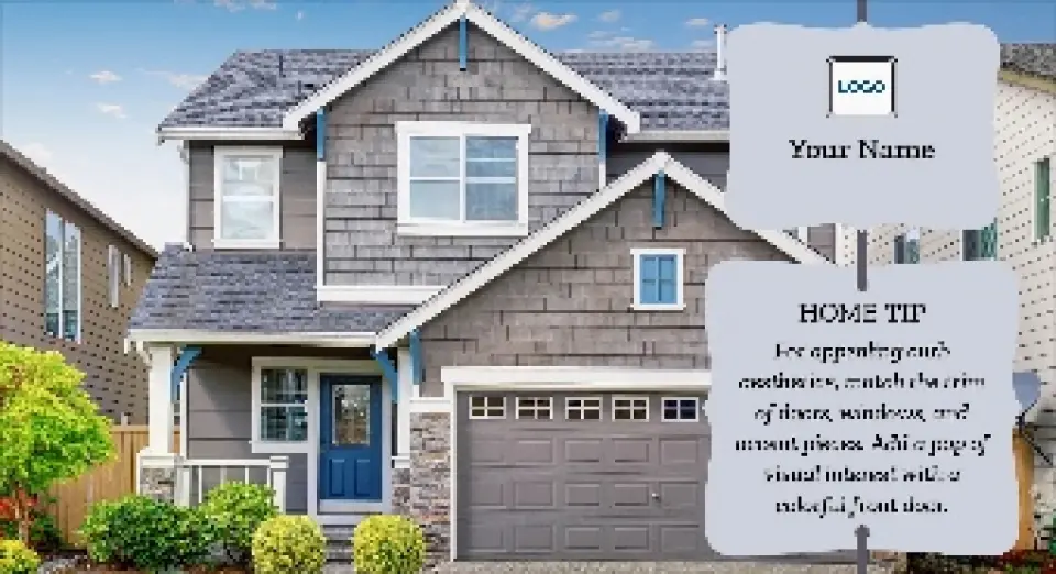 This is a 6" x 11" Postcards with Magnetic Strip called Home Tip - Door Interest printed in full color