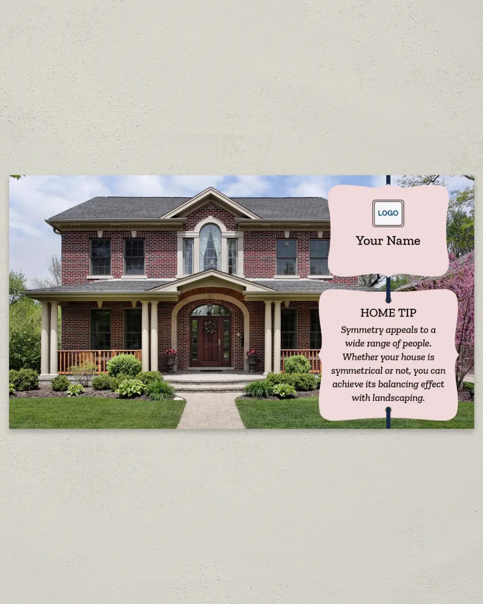 This is a 6" x 11" Postcard called Home Tip - Balancing Act printed in full color