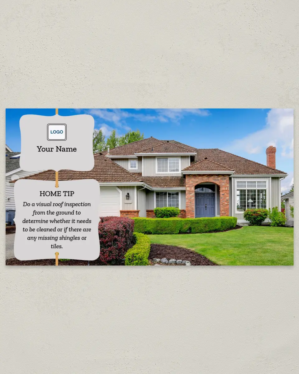 This is a 6" x 11" Postcard called Home Tip - Top Shelf printed in full color