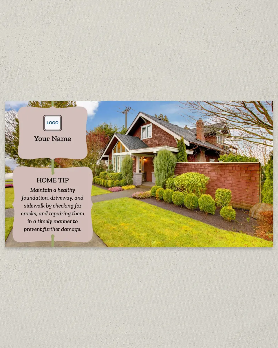 This is a 6" x 11" Postcard called Home Tip - Healthy House printed in full color