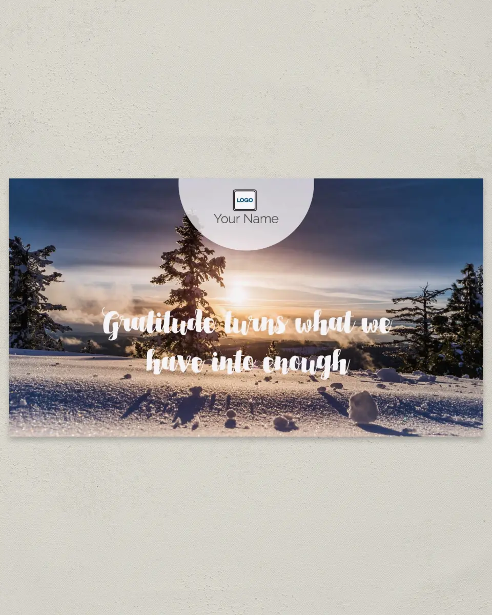 This is a 6" x 11" Postcard called Enough printed in full color