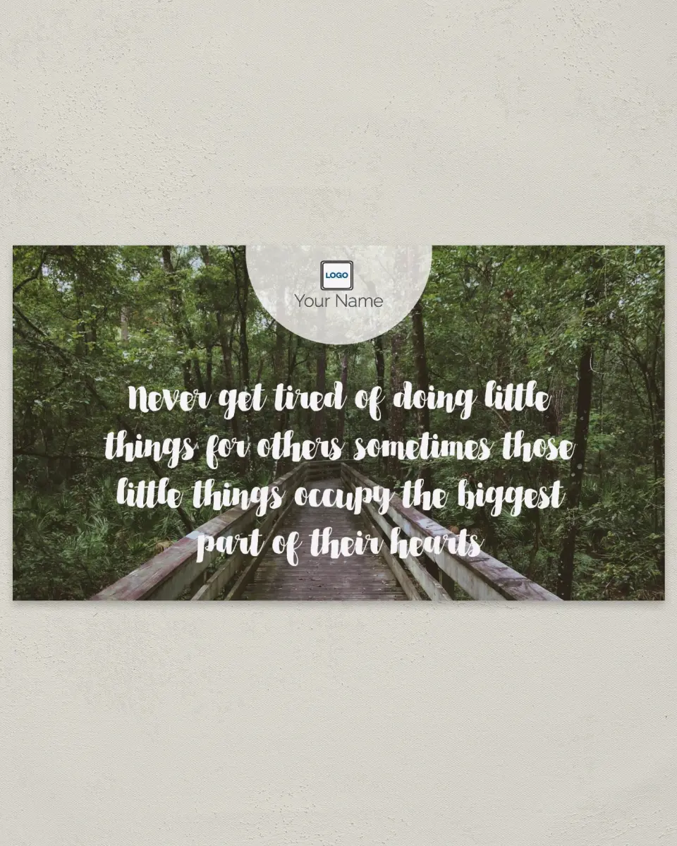 This is a 6" x 11" Postcard called Little Things printed in full color