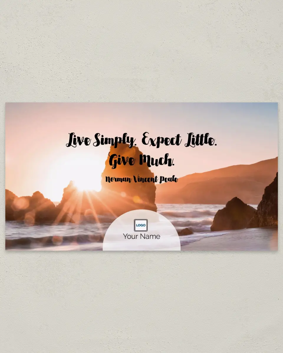 This is a 6" x 11" Postcard called Expect Little printed in full color