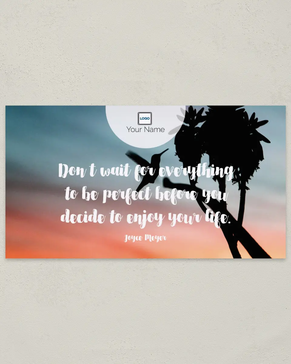 This is a 6" x 11" Postcard called Enjoy Life printed in full color