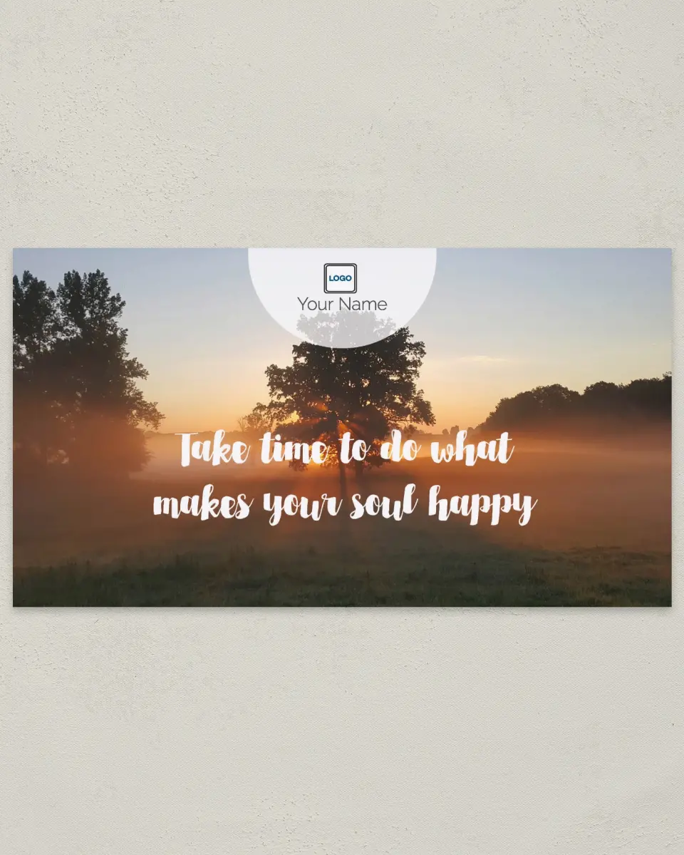 This is a 6" x 11" Postcard called Soul Happy printed in full color