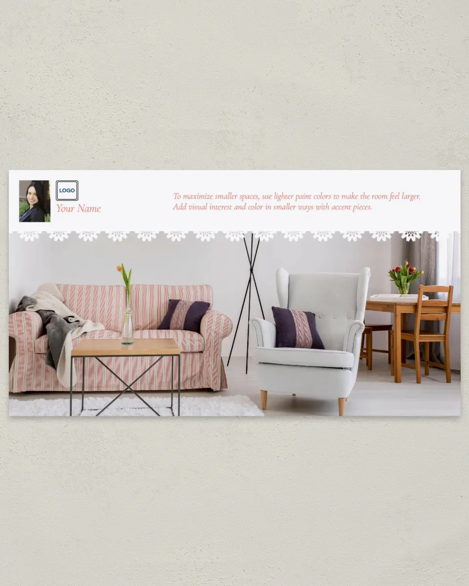This is a 6" x 11" Postcard called Home Tip - Playing with Color printed in full color