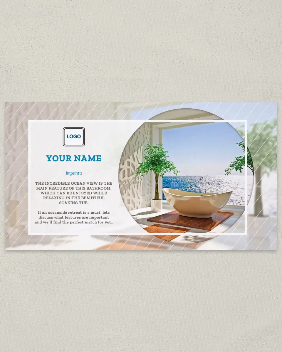 This is a 6" x 11" Postcard called Relaxing Ocean printed in full color