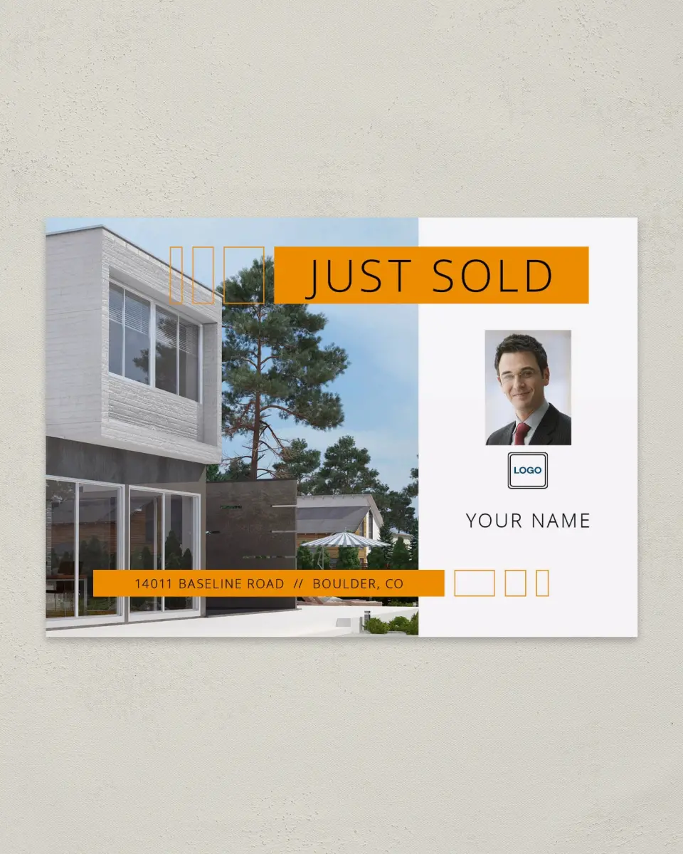 This is a 4¼" x 6" Postcard called Splash of Modern printed in full color