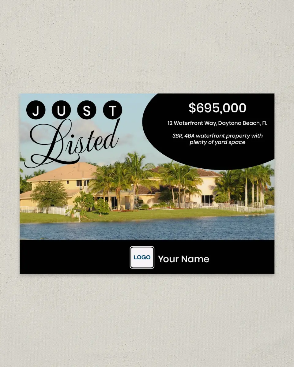 This is a 4¼" x 6" Postcard called Retro Listing printed in full color
