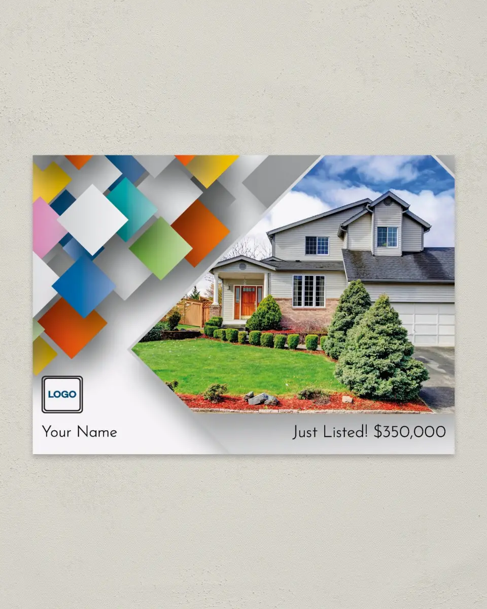 This is a 4¼" x 6" Postcard called Property Swatch printed in full color