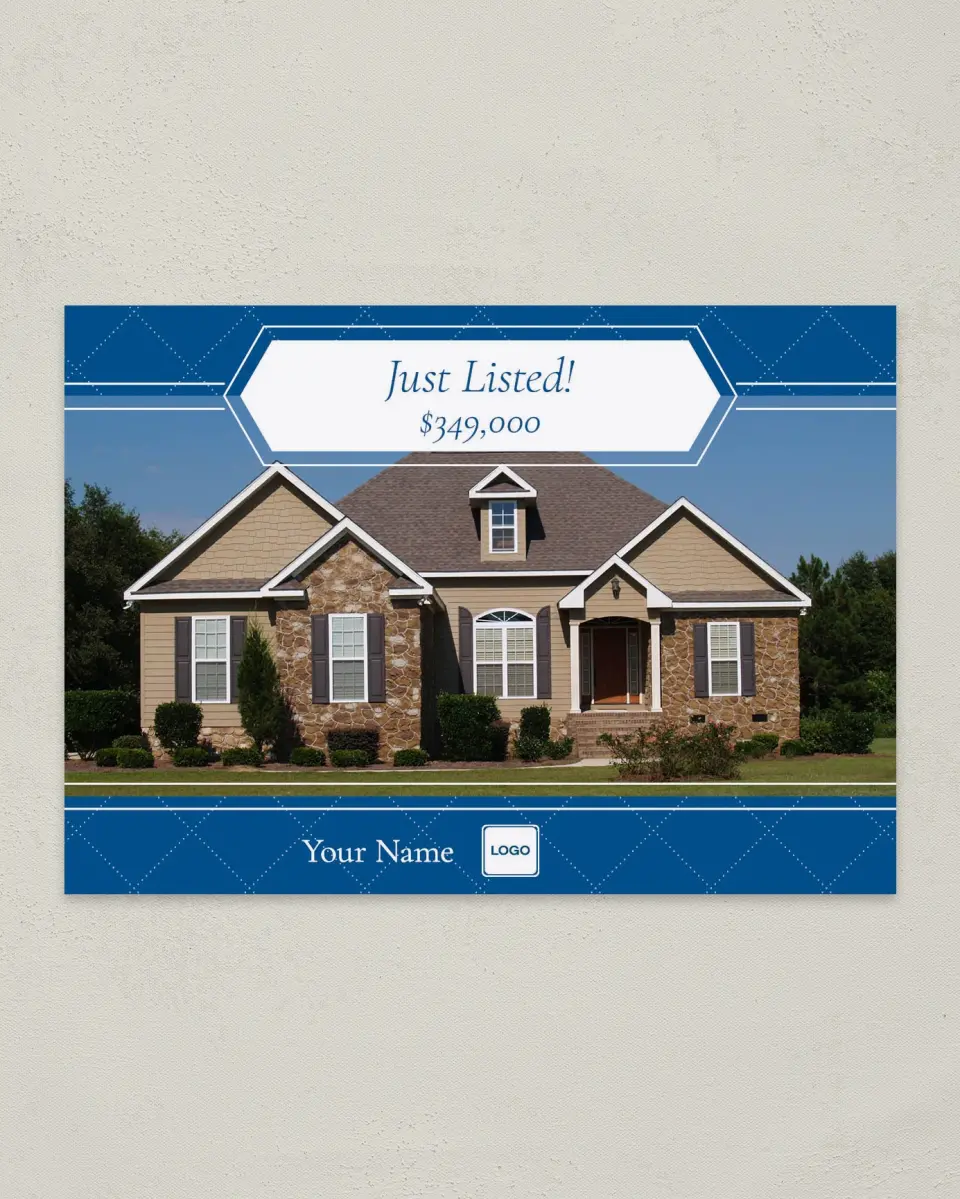 This is a 4¼" x 6" Postcard called Get It Sold printed in full color