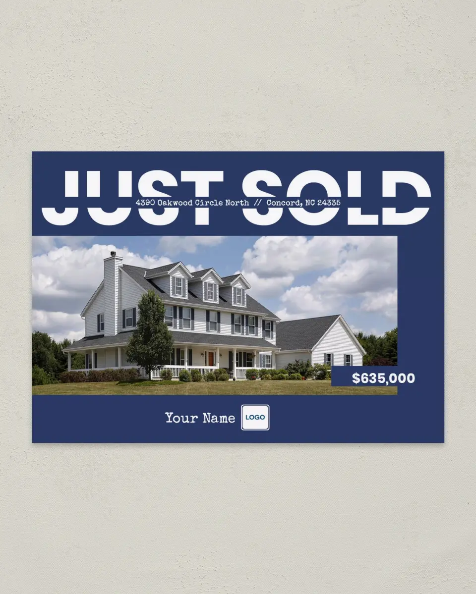 This is a 4¼" x 6" Postcard called Under Contract printed in full color