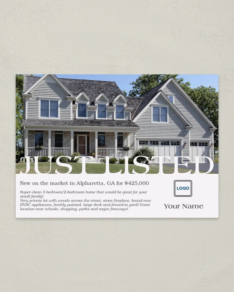 This is a 4¼" x 6" Postcard called Prime Property printed in full color