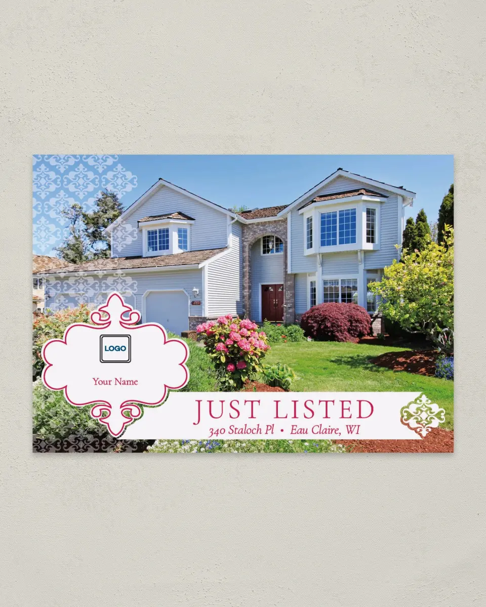 This is a 4¼" x 6" Postcard called Quaint Listing printed in full color