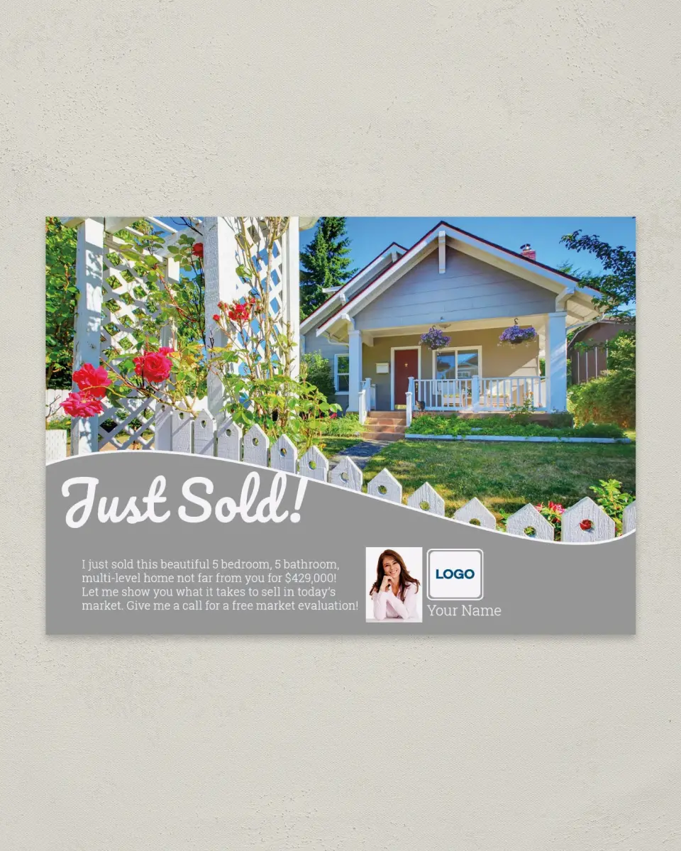 This is a 4¼" x 6" Postcard called Fresh Sale printed in full color